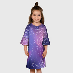 Платье клеш для девочки Космическое звездное небо, цвет: 3D-принт — фото 2