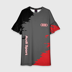 Платье клеш для девочки Audi sport grunge, цвет: 3D-принт