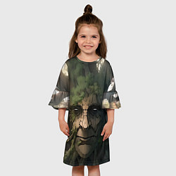Платье клеш для девочки Аниме Мудрое дерево, цвет: 3D-принт — фото 2