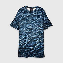 Платье клеш для девочки Текстура мятой бумаги, цвет: 3D-принт
