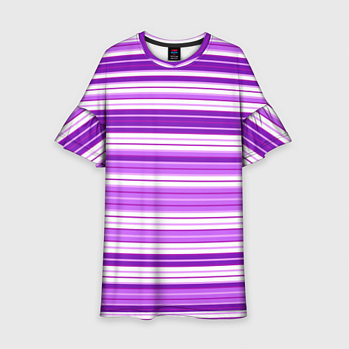 Детское платье Фиолетовые полосы / 3D-принт – фото 1