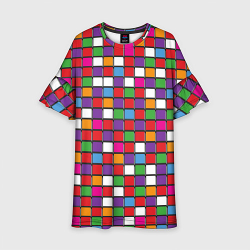 Детское платье Color cubes / 3D-принт – фото 1