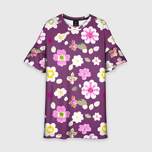 Детское платье Цветы сакуры / 3D-принт – фото 1