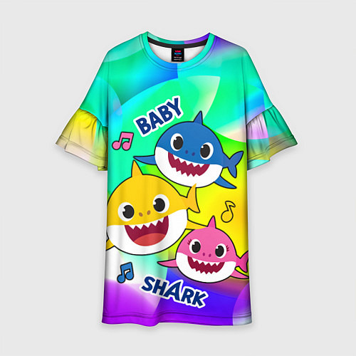 Детское платье Baby Shark Brooklyn and friends / 3D-принт – фото 1