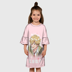 Платье клеш для девочки Sousuke Shima - Skip and Loafer, цвет: 3D-принт — фото 2