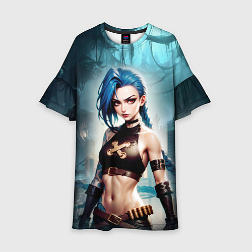 Детское платье Jinx arcane League of legends / 3D-принт – фото 1