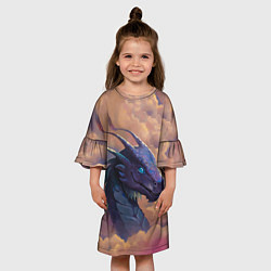 Платье клеш для девочки Pathfinder dragon, цвет: 3D-принт — фото 2