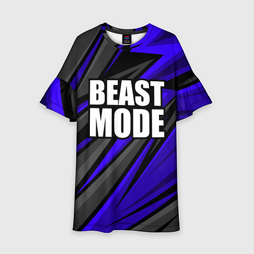 Детское платье Beast mode - синяя униформа / 3D-принт – фото 1