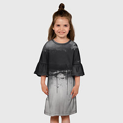 Платье клеш для девочки Текучая смола, цвет: 3D-принт — фото 2