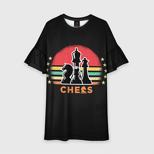 Детское платье Шахматные фигуры chess / 3D-принт – фото 1