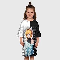 Платье клеш для девочки Мем-тё - Звездное дитя, цвет: 3D-принт — фото 2