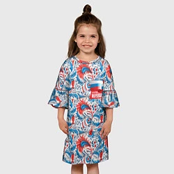 Платье клеш для девочки Russia pattern, цвет: 3D-принт — фото 2