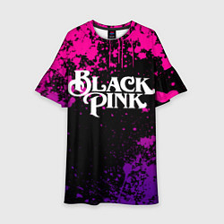 Платье клеш для девочки Blackpink - neon, цвет: 3D-принт