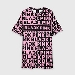 Детское платье Blackpink - pink text
