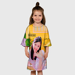 Платье клеш для девочки Дженни Ким Блэкпинк, цвет: 3D-принт — фото 2