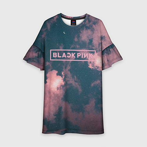 Детское платье Blackpink - pink clouds / 3D-принт – фото 1