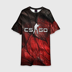 Детское платье CS GO dark red texture