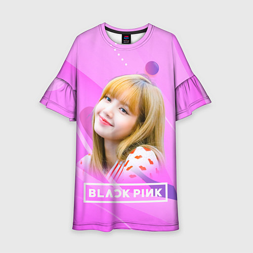 Детское платье Blackpink Lisa pink / 3D-принт – фото 1