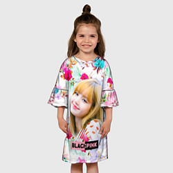 Платье клеш для девочки Blackpink Lisa, цвет: 3D-принт — фото 2