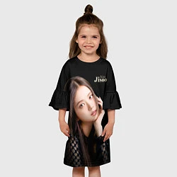 Платье клеш для девочки Blackpink Cute Jisoo Kim, цвет: 3D-принт — фото 2
