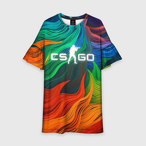 Детское платье Cs Go Logo Color / 3D-принт – фото 1