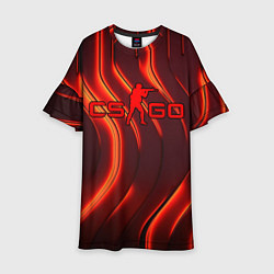 Детское платье CS GO red neon