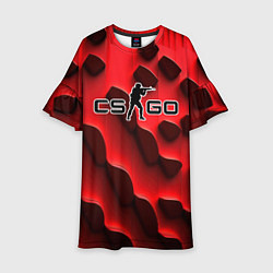 Детское платье CS GO black red abstract