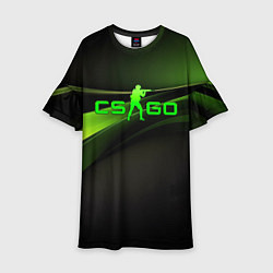 Детское платье CS GO black green logo