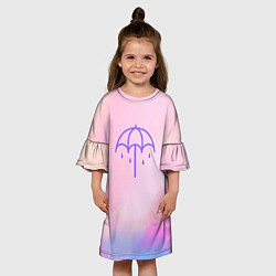 Платье клеш для девочки Bring Me The Horizon Umbrella, цвет: 3D-принт — фото 2
