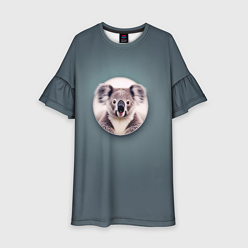 Детское платье Забавная коала / 3D-принт – фото 1