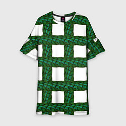 Платье клеш для девочки Зеленые змейки, цвет: 3D-принт