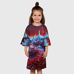 Платье клеш для девочки Цифровой хаос, цвет: 3D-принт — фото 2