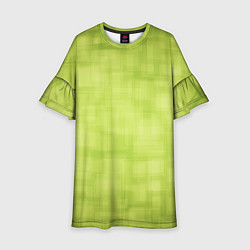 Платье клеш для девочки Green and square, цвет: 3D-принт
