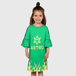Платье клеш для девочки Astro fire, цвет: 3D-принт — фото 2