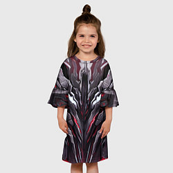 Платье клеш для девочки Кибер кости, цвет: 3D-принт — фото 2