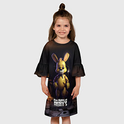 Платье клеш для девочки Spring Bonnie Five Nights at Freddys, цвет: 3D-принт — фото 2