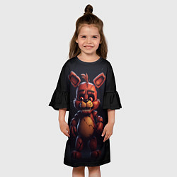 Платье клеш для девочки Маленький Фредди, цвет: 3D-принт — фото 2