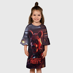 Платье клеш для девочки Five Nights at Freddys Mangle, цвет: 3D-принт — фото 2