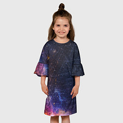 Платье клеш для девочки Космо 001, цвет: 3D-принт — фото 2