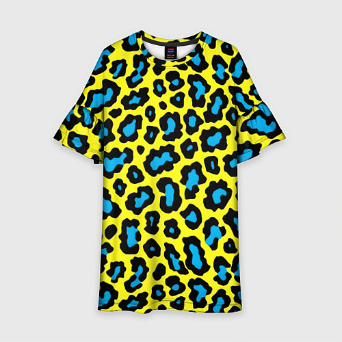 Детское платье Кислотный леопард паттерн / 3D-принт – фото 1