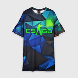 Детское платье CSGO blue abstract