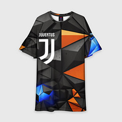Детское платье Juventus orange black style