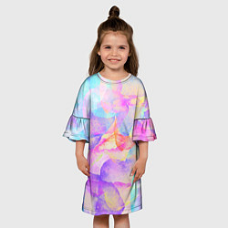 Платье клеш для девочки Магическая абстракция узор, цвет: 3D-принт — фото 2