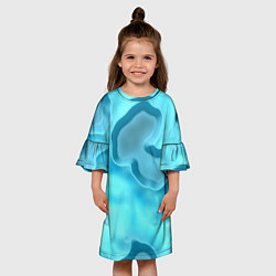 Платье клеш для девочки Мятые облака, цвет: 3D-принт — фото 2
