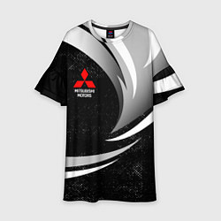 Платье клеш для девочки Митсубиси - строгие оттенки, цвет: 3D-принт