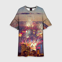 Детское платье Салют в ночном небе