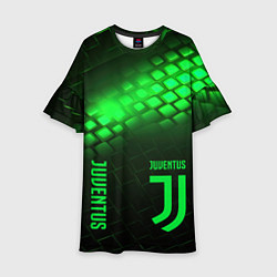 Детское платье Juventus green logo neon