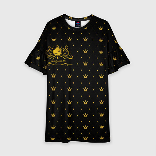 Детское платье Королевский паттерн - Людмила / 3D-принт – фото 1