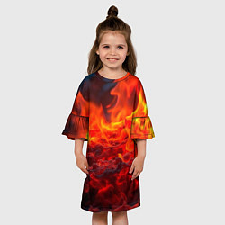 Платье клеш для девочки Магма, цвет: 3D-принт — фото 2
