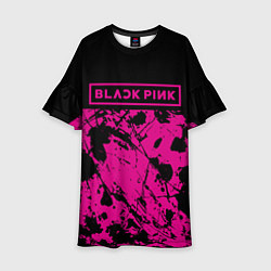Детское платье Black pink - emblem - pattern - music